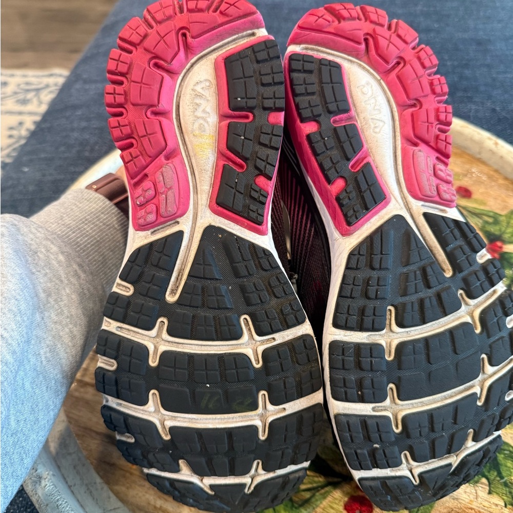 Brooks Ghost 10 Women Running Shoes Black Pink Sz 9.5 - Picture 6 of 8